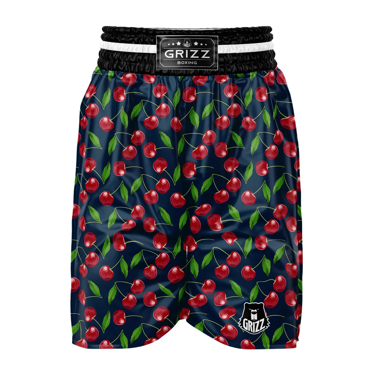 Cherry Red Print Pattern Boxing Shorts-grizzshop