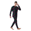 Cherry Red Print Pattern Men's Pajamas-grizzshop