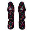 Cherry Red Print Pattern Muay Thai Shin Guards-grizzshop