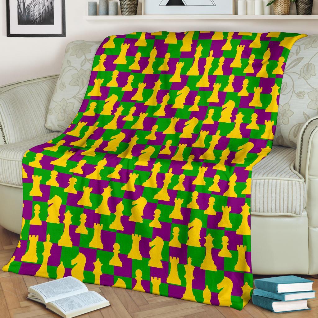 Chess Color Pattern Print Blanket-grizzshop