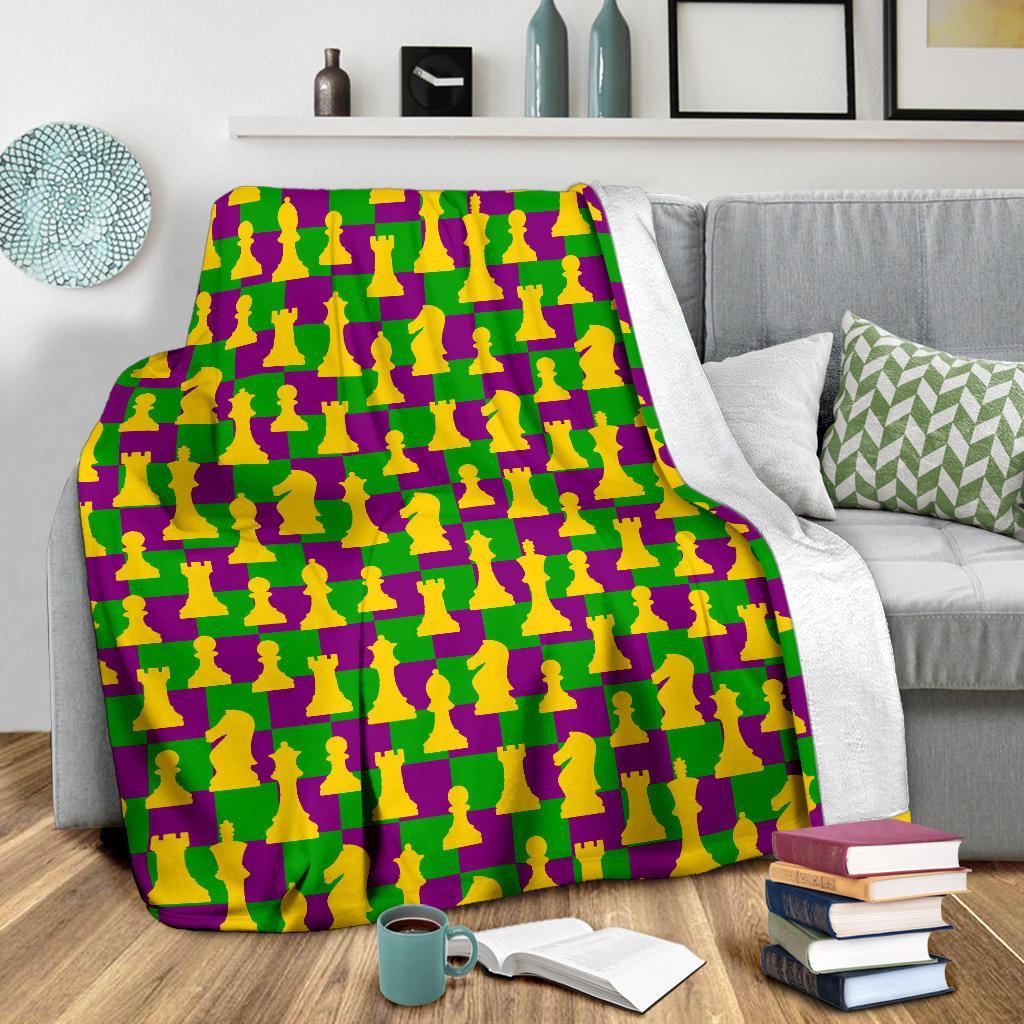 Chess Color Pattern Print Blanket-grizzshop