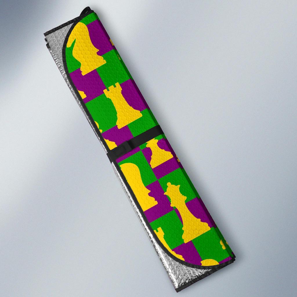 Chess Color Pattern Print Car Sun Shade-grizzshop