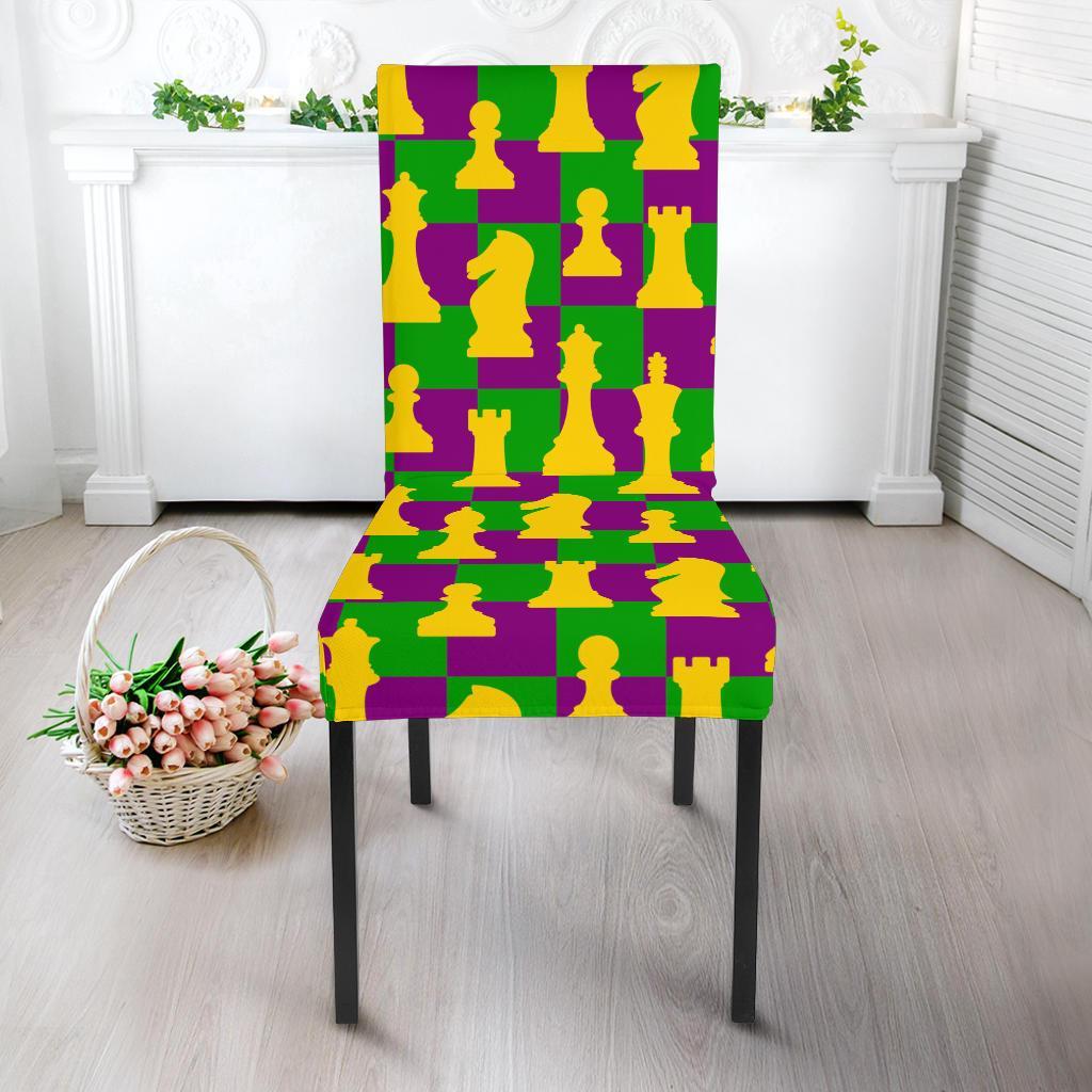 Chess Color Pattern Print Chair Cover-grizzshop
