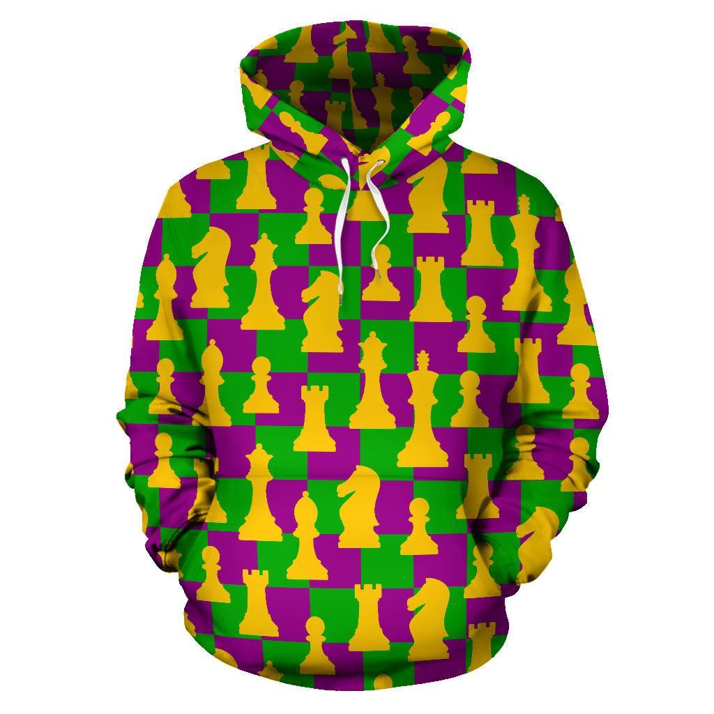 Chess Color Pattern Print Men Women Pullover Hoodie-grizzshop