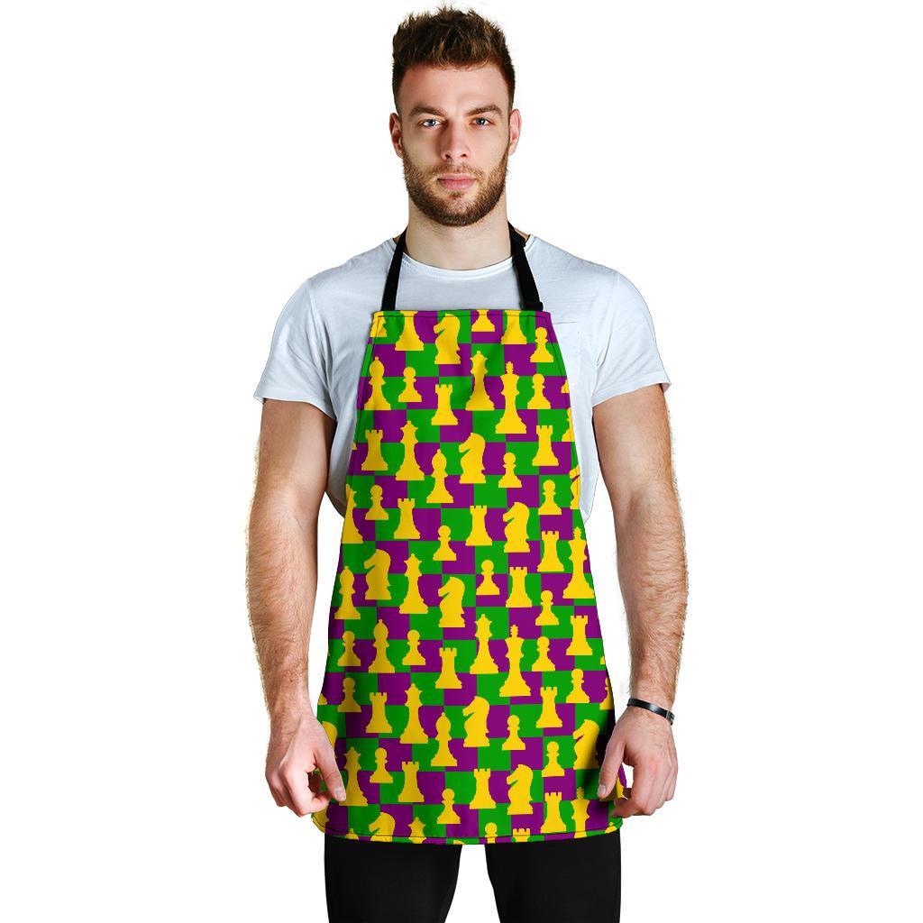 Chess Color Pattern Print Men's Apron-grizzshop