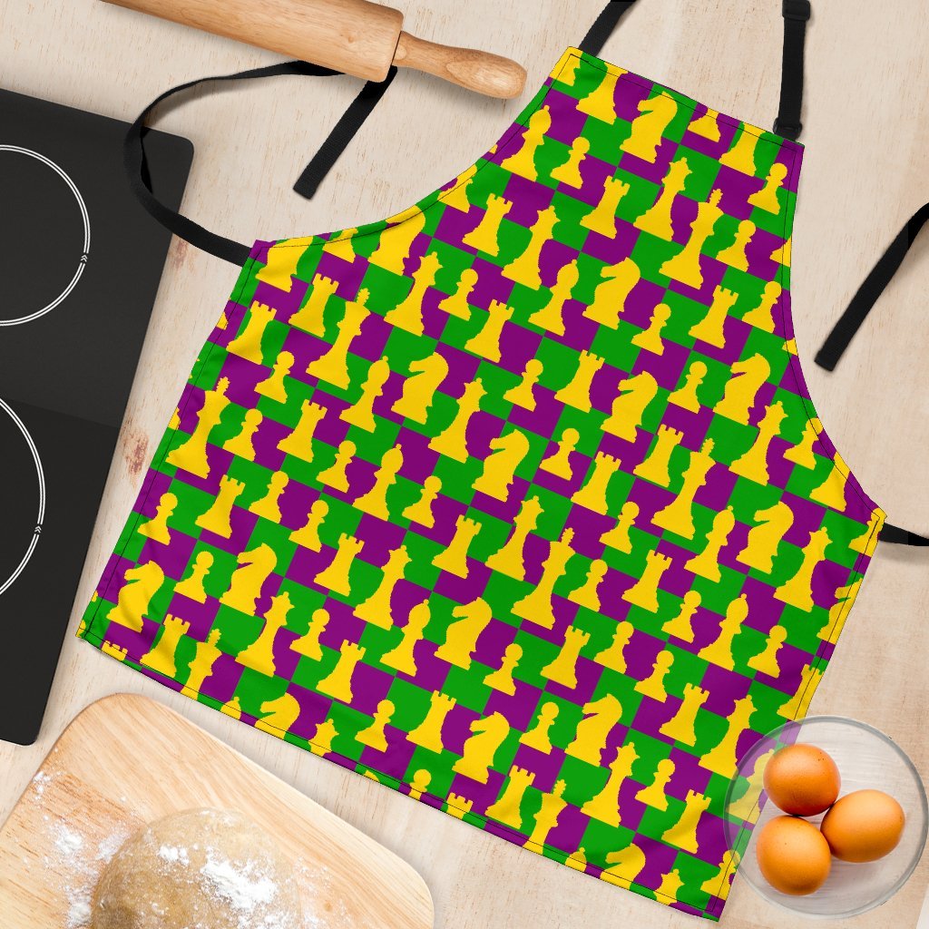 Chess Color Pattern Print Women's Apron-grizzshop