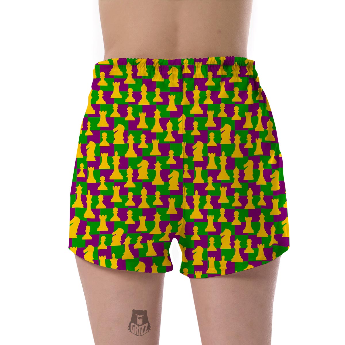 Chess Color Pattern Print Women's Shorts-grizzshop