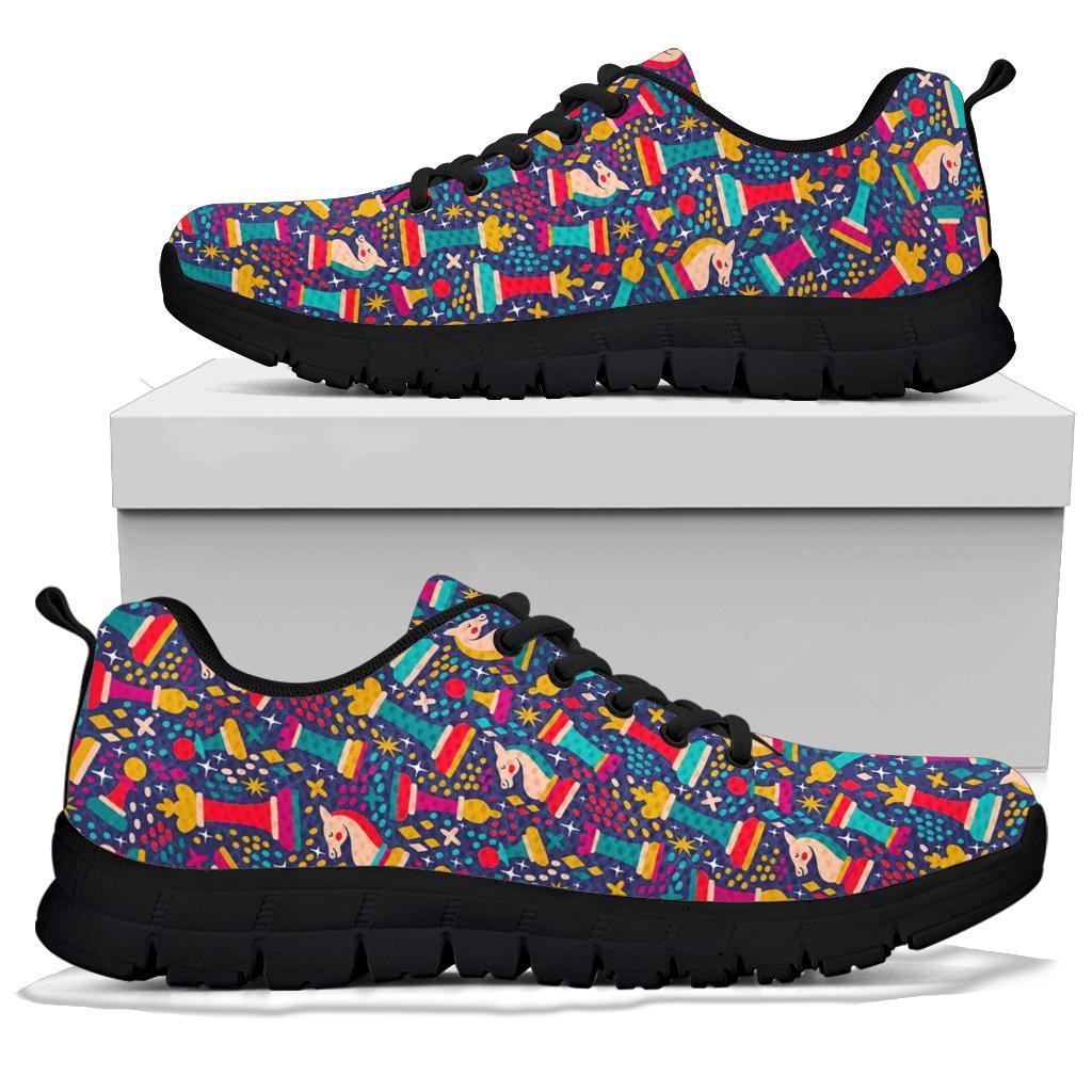 Chess Colorful Pattern Print Sneaker Shoes For Men Women-grizzshop