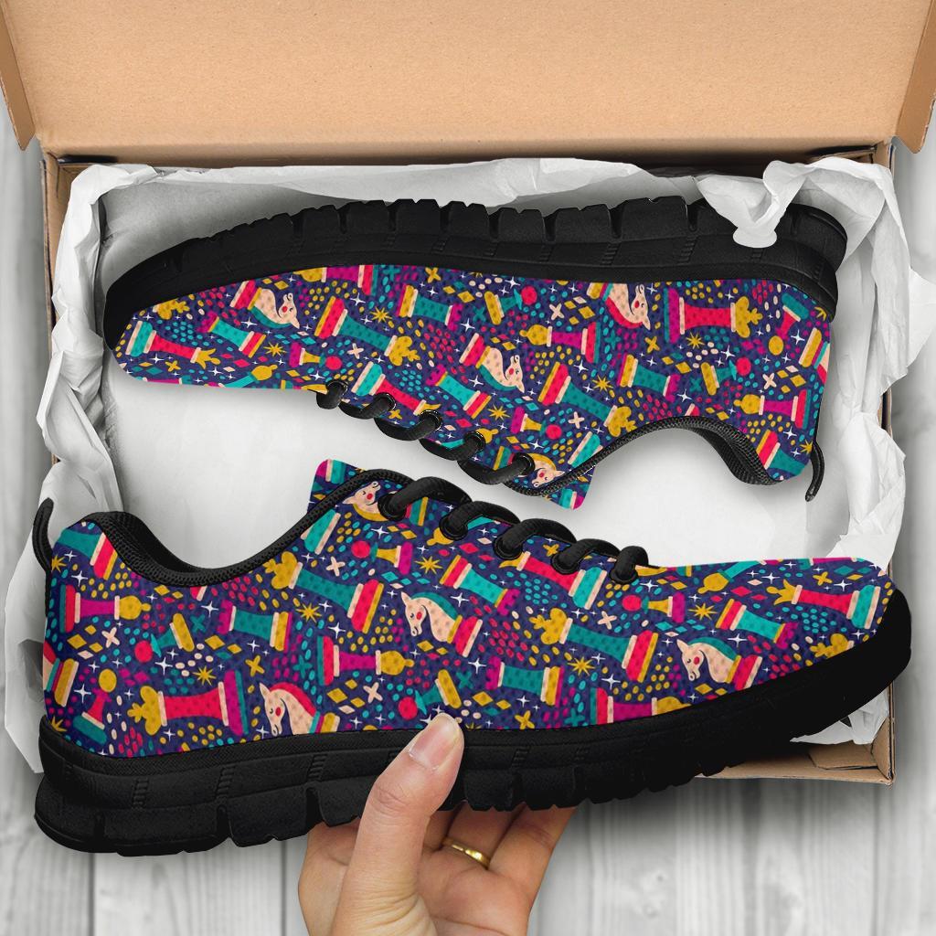 Chess Colorful Pattern Print Sneaker Shoes For Men Women-grizzshop