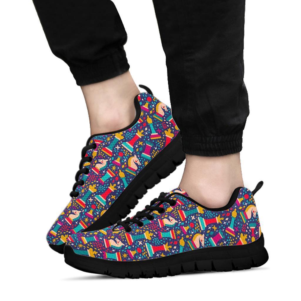Chess Colorful Pattern Print Sneaker Shoes For Men Women-grizzshop