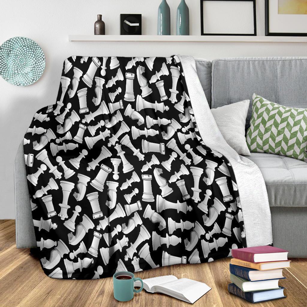 Chess Pattern Print Blanket-grizzshop