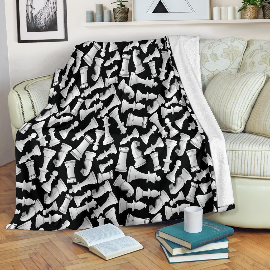 Chess Pattern Print Blanket-grizzshop