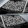 Chess Pattern Print Car Sun Shade-grizzshop