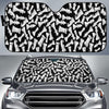 Chess Pattern Print Car Sun Shade-grizzshop