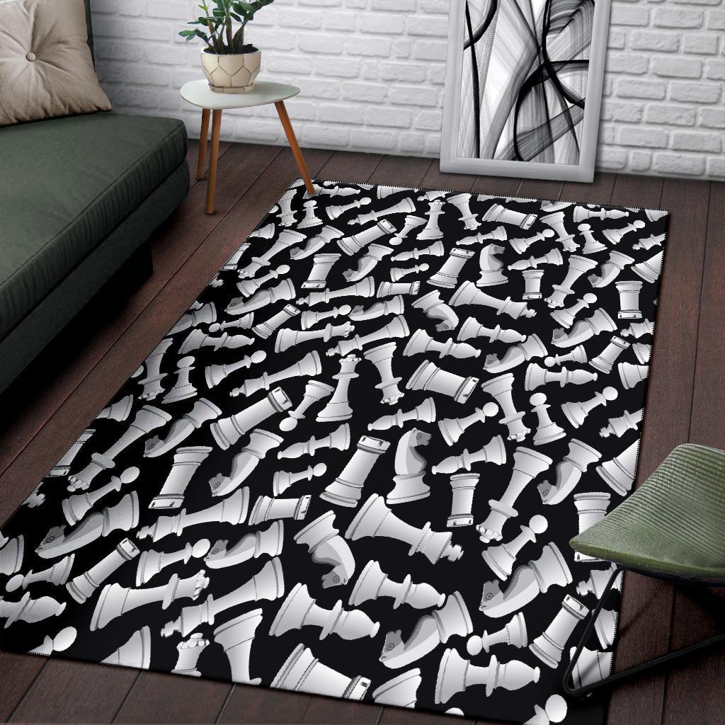 Chess Pattern Print Floor Mat-grizzshop