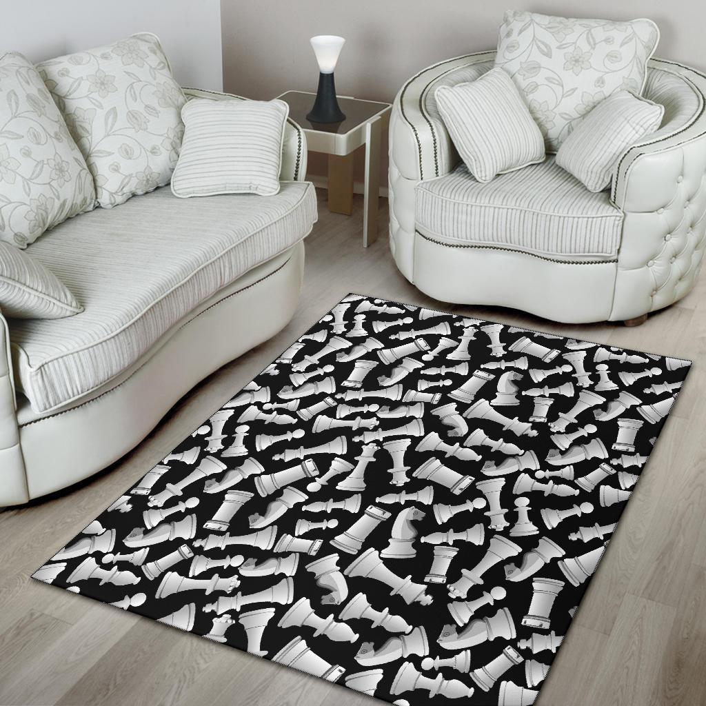 Chess Pattern Print Floor Mat-grizzshop