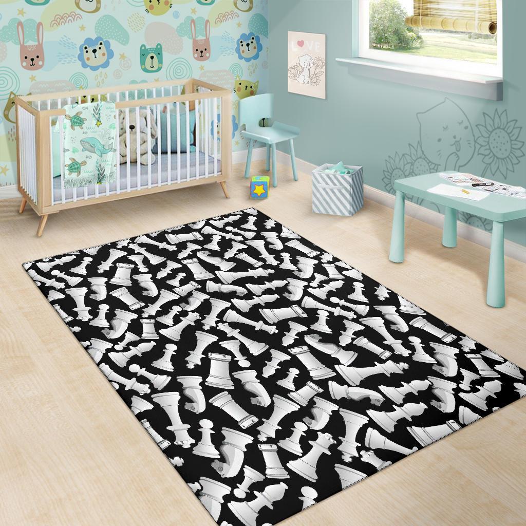Chess Pattern Print Floor Mat-grizzshop