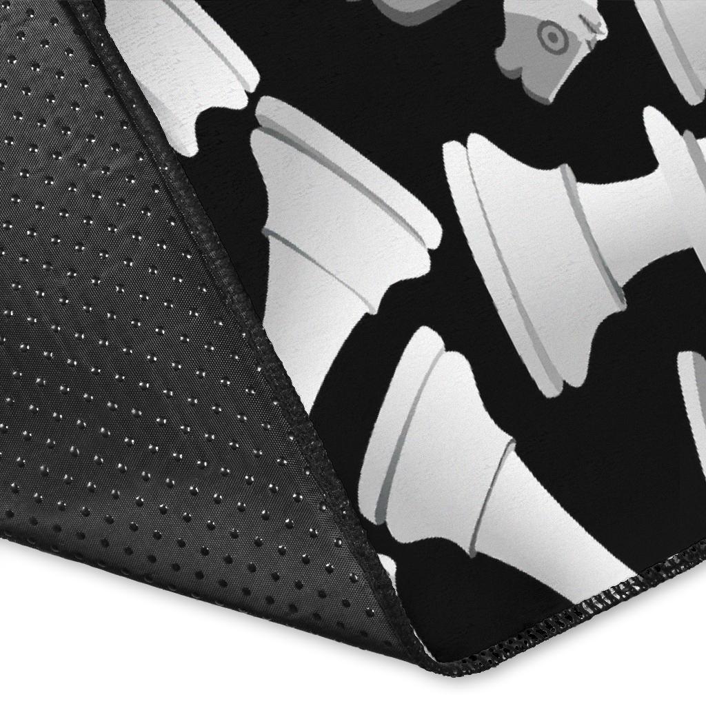 Chess Pattern Print Floor Mat-grizzshop