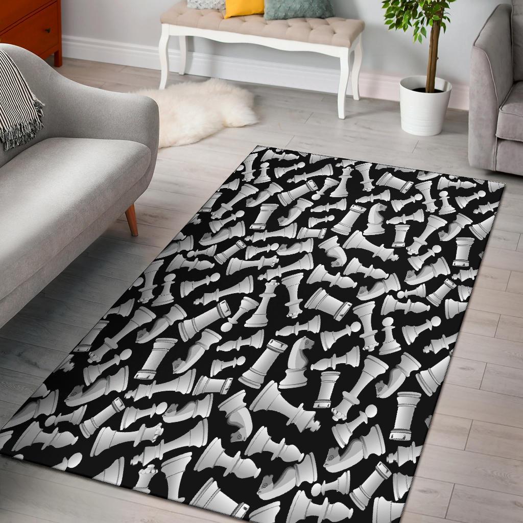 Chess Pattern Print Floor Mat-grizzshop