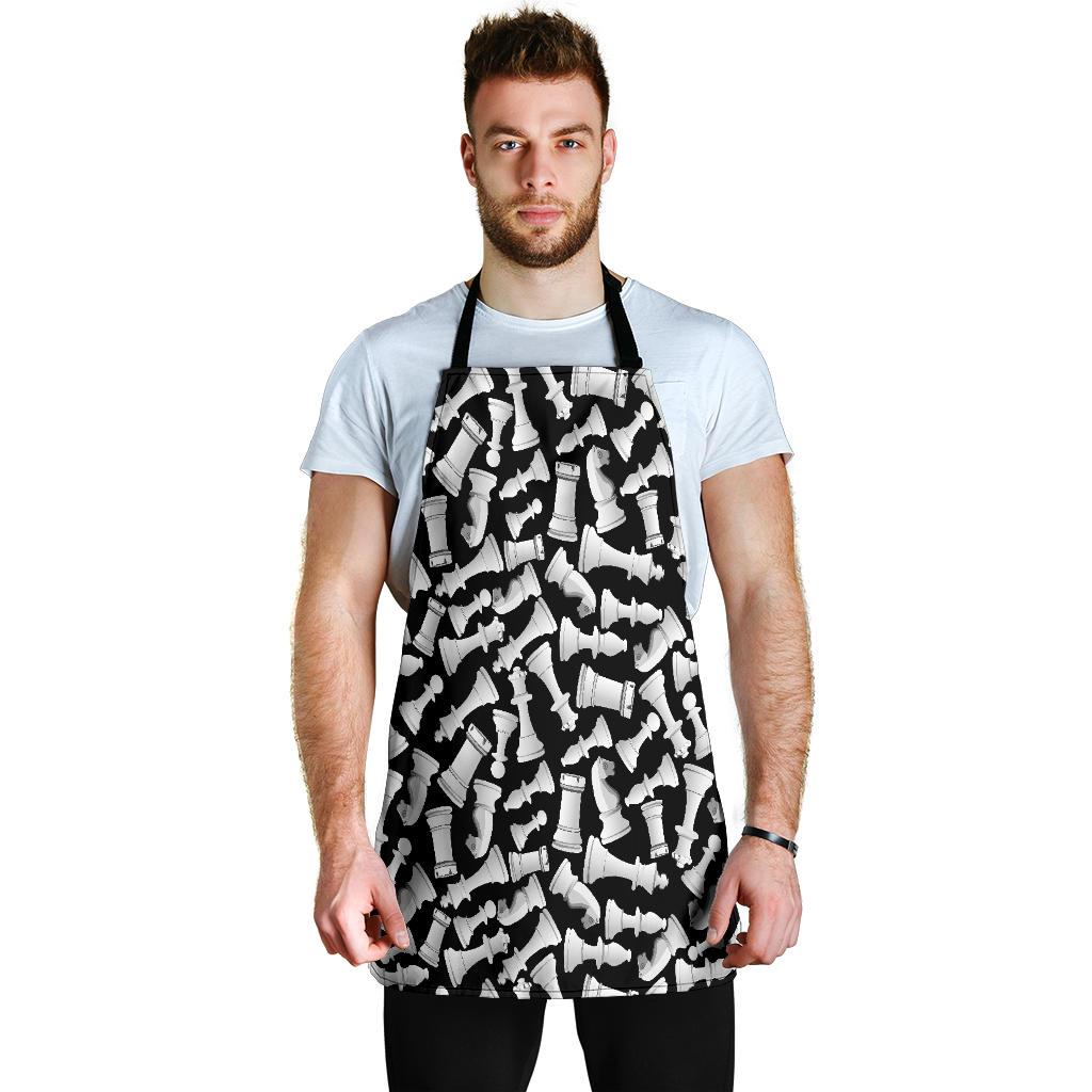 Chess Pattern Print Men's Apron-grizzshop
