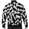 Chess Pattern Print Men's Bomber Jacket-grizzshop