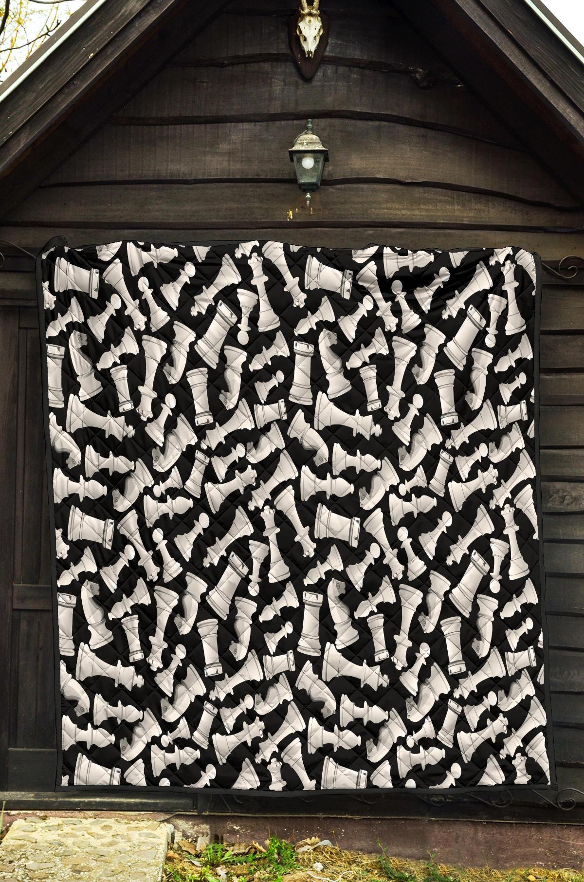 Chess Pattern Print Quilt-grizzshop