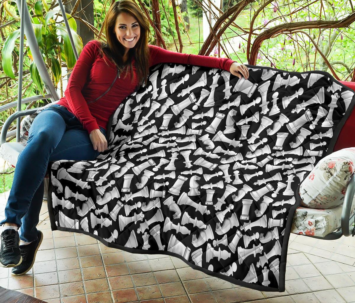 Chess Pattern Print Quilt-grizzshop