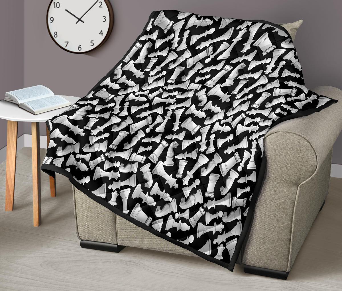 Chess Pattern Print Quilt-grizzshop