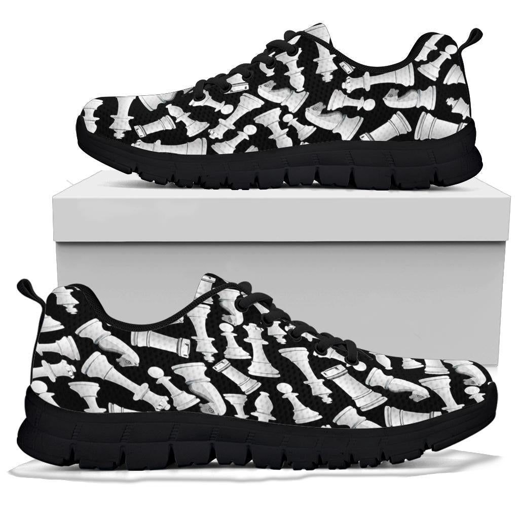 Chess Pattern Print Sneaker Shoes For Men Women-grizzshop