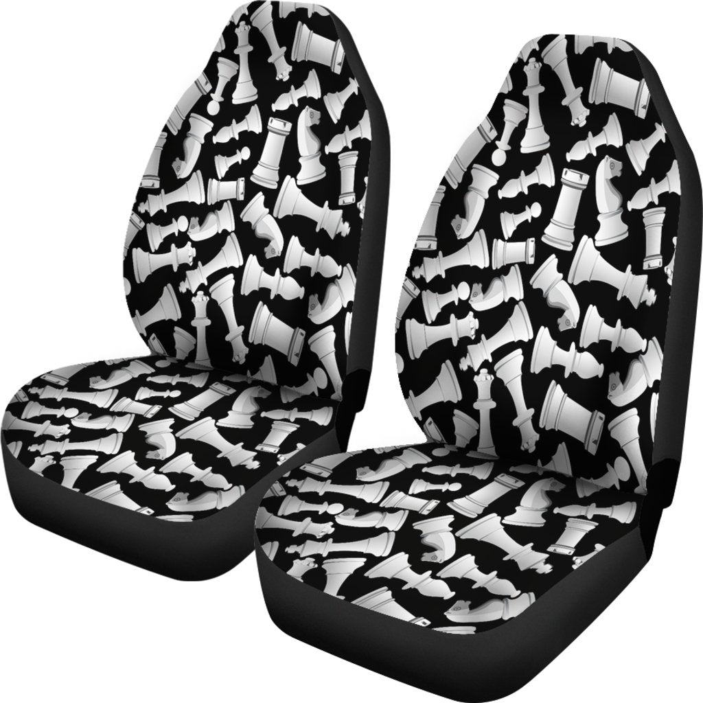 Chess Pattern Print Universal Fit Car Seat Covers-grizzshop