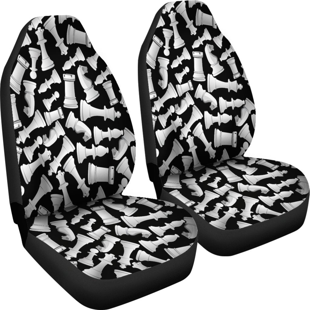 Chess Pattern Print Universal Fit Car Seat Covers-grizzshop