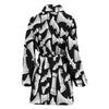 Chess Pattern Print Women Long Robe-grizzshop