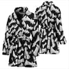 Chess Pattern Print Women Long Robe-grizzshop