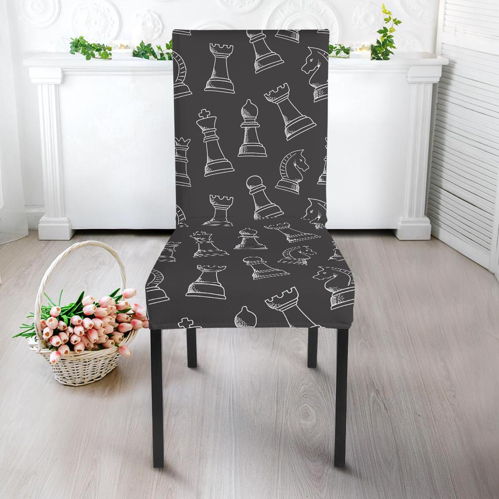 Chess Print Pattern Chair Cover-grizzshop