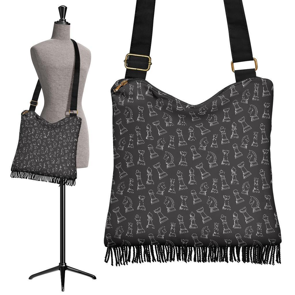 Chess Print Pattern Crossbody bags-grizzshop