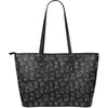 Chess Print Pattern Leather Tote Bag-grizzshop