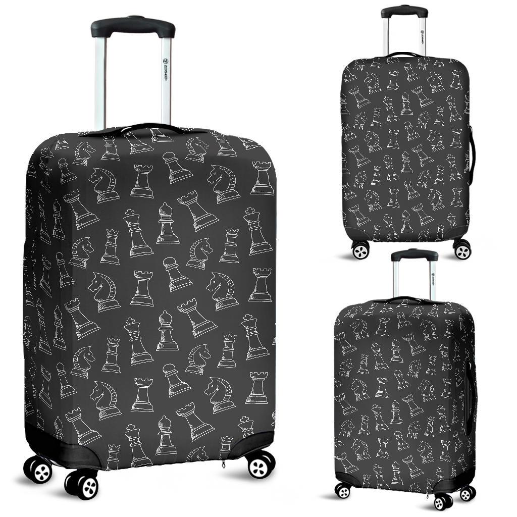 Chess Print Pattern Luggage Cover Protector-grizzshop