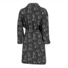 Chess Print Pattern Men Long Robe-grizzshop