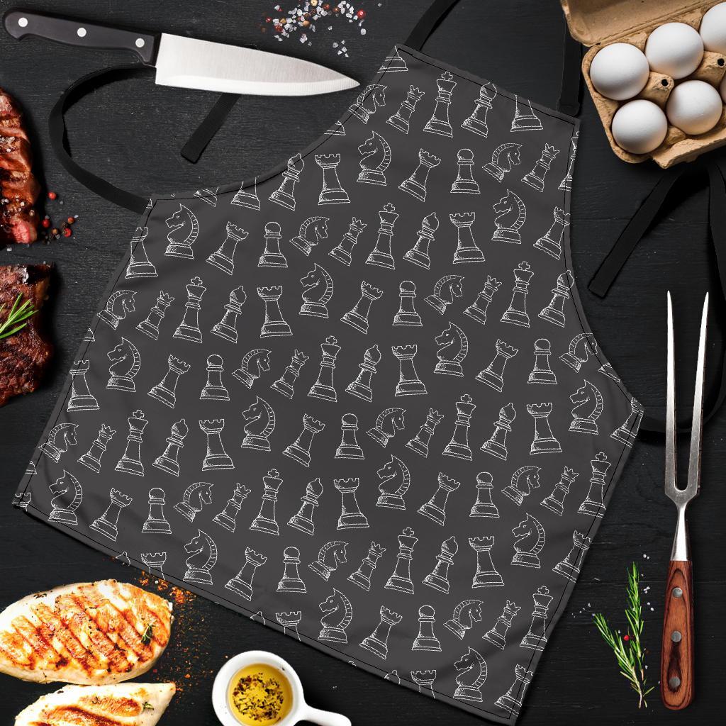Chess Print Pattern Men's Apron-grizzshop