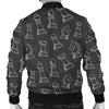 Chess Print Pattern Men's Bomber Jacket-grizzshop