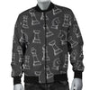 Chess Print Pattern Men's Bomber Jacket-grizzshop