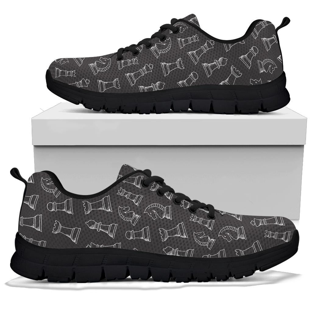 Chess Print Pattern Sneaker Shoes For Men Women-grizzshop