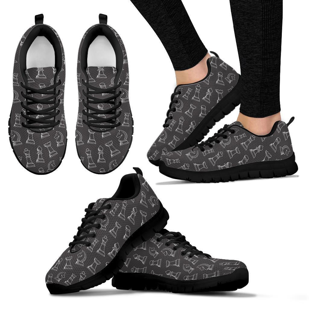 Chess Print Pattern Sneaker Shoes For Men Women-grizzshop