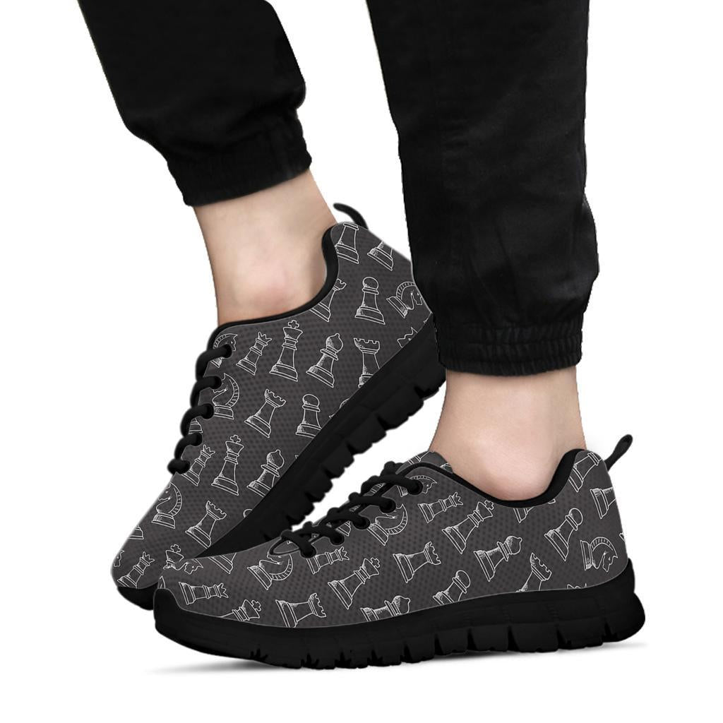 Chess Print Pattern Sneaker Shoes For Men Women-grizzshop