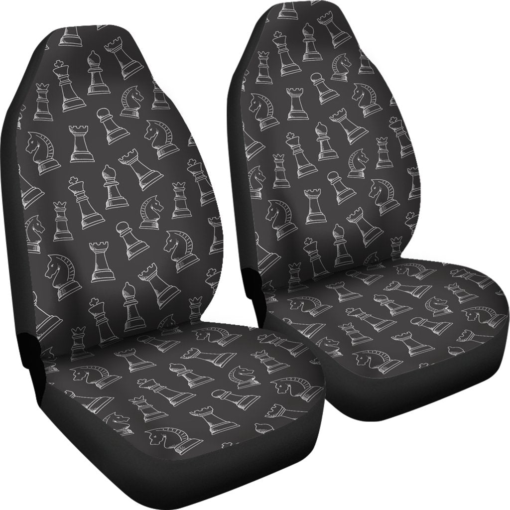 Chess Print Pattern Universal Fit Car Seat Covers-grizzshop