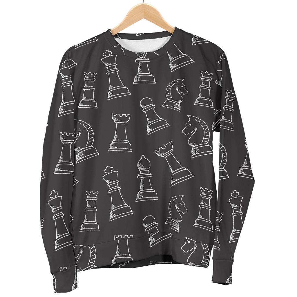 Chess Print Pattern Women's Sweatshirt-grizzshop