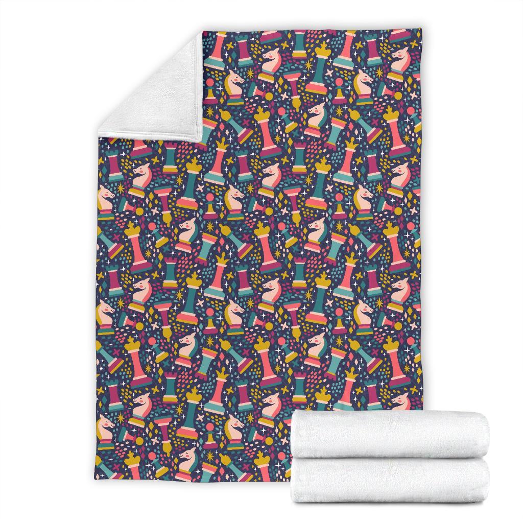 Chess Colorful Pattern Print Blanket-grizzshop