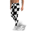 Chessboard Sphere Print Men's Leggings-grizzshop