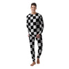 Chessboard Sphere Print Men's Pajamas-grizzshop