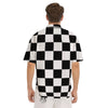 Chessboard Sphere Print Men's Short Sleeve Shirts-grizzshop